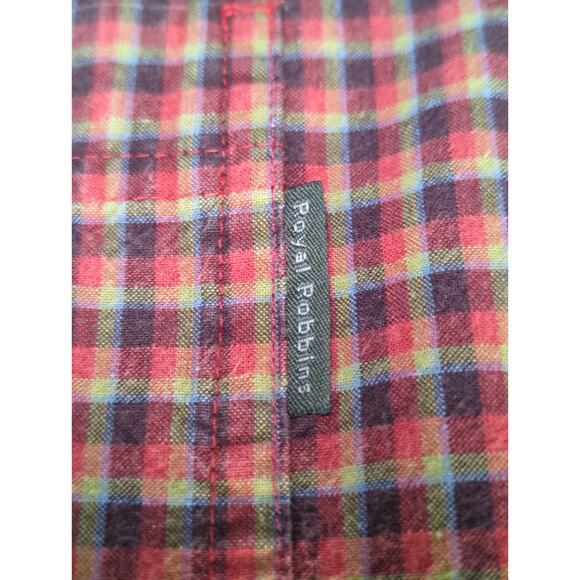 VTG Royal Robbins Mens M Plaid Button Shirt 100 Cotton Made In Hong Kong - Picture 10 of 14